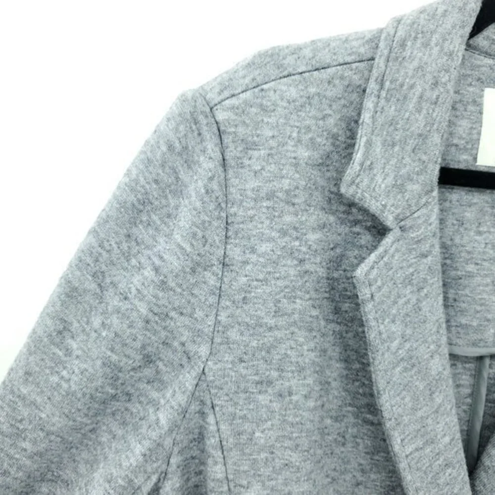Betabrand LuxeMelange Double Breasted Blazer XL Charcoal Gray